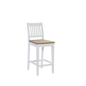 Rustiikki baarituoli, valkoinen/tammi 158 €